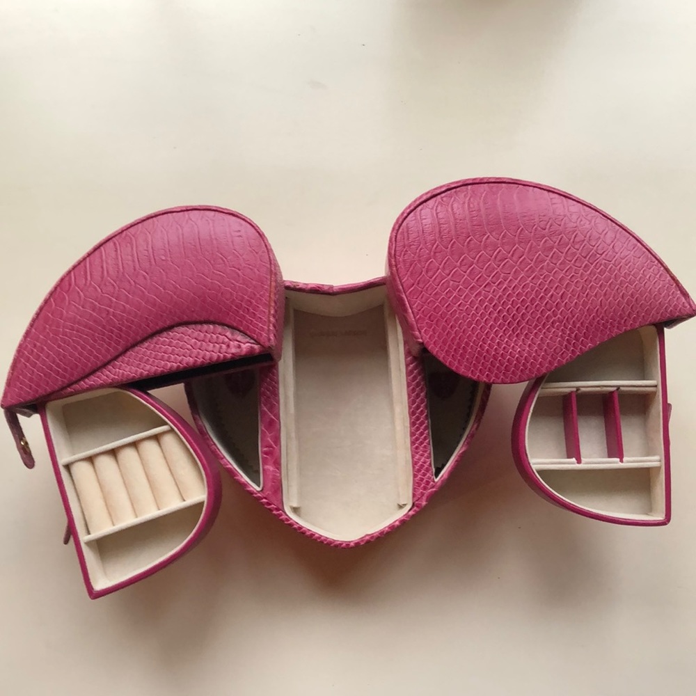 Charlie Lapson Heart Shaped pink Jewelry Box. - Picture 2 of 7